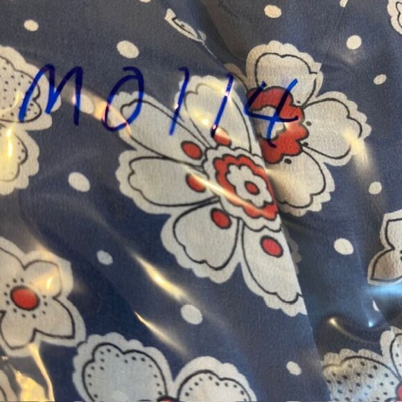 M.i.h. Jeans Silk Elodie All In One Jumpsuit Blue White Red Floral Size Medium - Picture 15 of 15